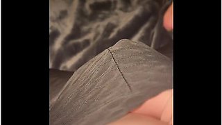 Letting A Fan Control My Bladder On Snapchat Till I Piss My Tight Black Leggings