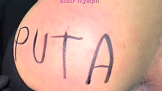 A subscriber asked me to write PUTA on my ass - BLAIR NYMPH