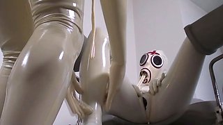 latex pissing lesbians