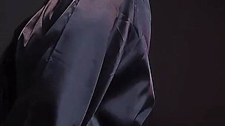 Silk Robe Tease: Just Enough to Make You Want More