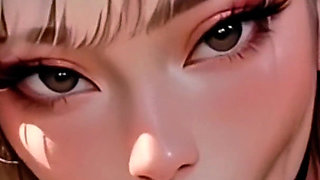 (4k) Ai Animated Hot Big Ass White Hair Asian - POV Blowjob & Fucking