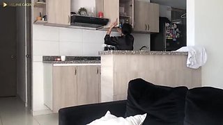 Big Booty Latina Neighbor Asks For Sugar - Huge Ass BBW Gives Cock Instead - Homemade POV