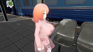 Slutty asian, asian whore, public blowjob