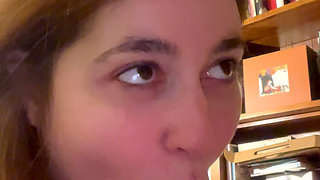Oda films himself in POV swallowing Desess' cock and looking him in the eye
