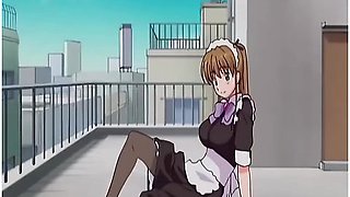 Japanese Anime Maid Caught Masturbating