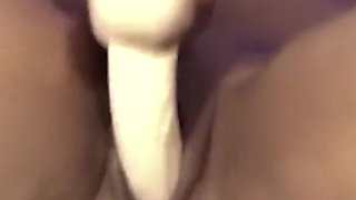 Fucking My Pussy with Big Dildo Cumming Squirting Hard