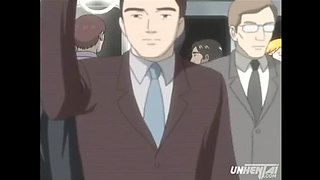 Uncensored Hentai: Groping Busty MILF Blonde on Public Train Anime