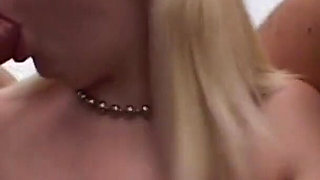 Masked Mature MILF Fucked and Cummed on Huge Tits by Two Big Amateur Cocks