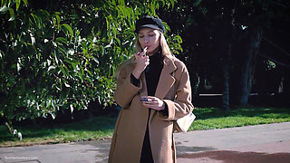 Outdoors Smoking with Beaty Russian Girl 2