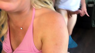 Big assed busty tit fuck and blowjob