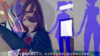 Schoolgirl +18 fucking a guy until she orgasms several times - hentai