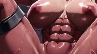 Strong Muscular Woman Bound & Extremely Horny - Swollen Big Clit Close up