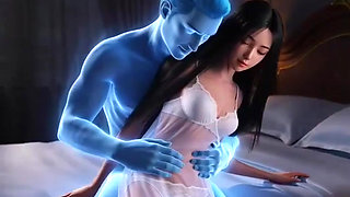 A lonely young beauty is haunted by a handsome ghost at night
