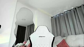 Sexy Shemale With Big Tits Jerking Her Huge Cock Off