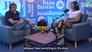 Oiled Latina with Beautiful Tits Kataleya Ross Hops up the Vibrator Machine Until She Cums! Juan Bustos Podcast