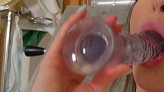 Beautiful Pink Pussy Masturbation in Gyno Chair