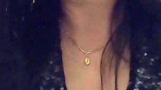 Smoking Pee Play in Shiny Outfit. Bathroom Fetish and Messy Wet Fun