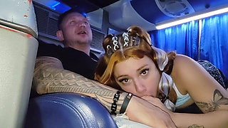 Fucked the Redhead on the Travel Bus