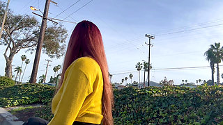 Italian Long Hair MILF Artemisia Love Smoking a Cigarette Outdoor