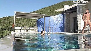 Glamour Mugur and Julia North - pool action - Mugur Porn