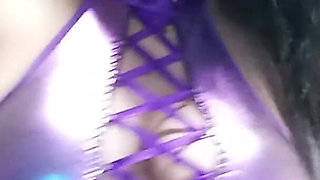 Smoking in Shiny Sexy Lingerie