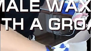 Waxing a Woman's Moaning Pussy