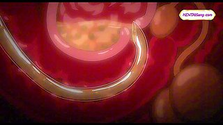Pink haired cutie milks cock with food play & messy footjob ▰ Hentai Anime