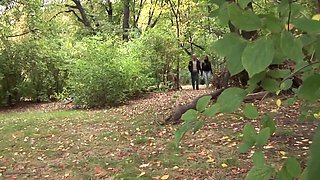 Sexy Brunette Gets Fucked And Her Round Ass Outdoors With Sexy Susi