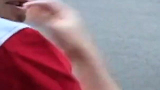Sweet blonde teen fucked and facialized hard in the truck