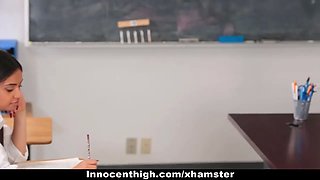 Training secretary fucks hot college girl & professor