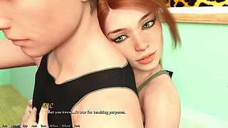Dan plays with Saga's giant tits, then buries his dick deep inside her ass