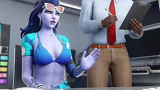 Widowmaker Airport Adventure BBC Before Summer Vacation Overwatch Porn
