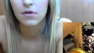 Blonde Teen Solo Masturbating On Webcam