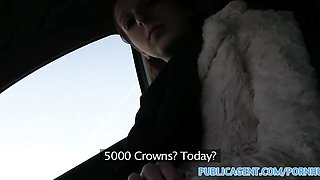 Redhead climbs into a stranger's car