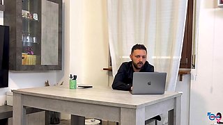 Slutty Italian Secretary Saves Her Job By Fucking Her Boss Every Day Ita