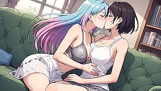 AI Generated Cartoon content, Uncensored video of 18 Year old Anime Girl, Kissing Orgasm of Mature Women