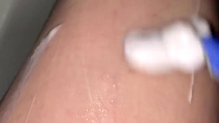 Hairy Legs Shaving Close up