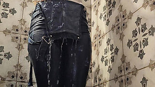 Wet Denim Fetish Getting Soaked in the Shower with My Jeans on