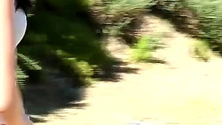 Sapphira Peeing in Front of the Camera