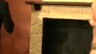 Humiliating foot stretching in hanging out