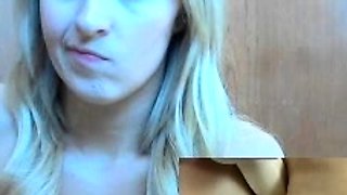 Hot amateur blonde pregnant toying her pussy solo