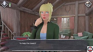 Farmer girl, big boobs, animated