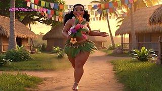 Good-sized Bum Bombshell Moana Plowed In Gang By Tribal Villagers