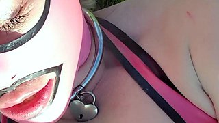 Sweet beauty masturbating on webcam close up
