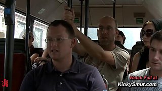 Public Bus Gangbang Fucking and Spanking in Berlin Rough Anal Sex and Blowjob