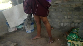 New House Cleaning Aunty Nice Pussy