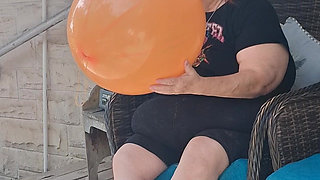 Big Beauty Nurse Vicki Has a Request to Blow up a Huge Balloon