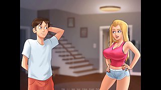 School guy gets all the attention from hot ladies in summertime saga