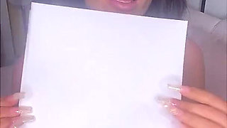 Latina in: Playing with Paper Stuffed Wrap Gags! Self Bondage