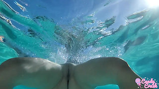 Naughty Brazilian Babe Chilling in the Pool